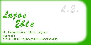 lajos eble business card